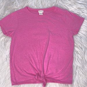 Girls J.Crew Crewcuts Pink Tie T-shirt